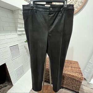 Chicos Black Shimmer Knit Leggings 2.5 (14).  Perfect for the Holidays EUC